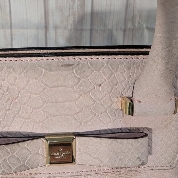 Kate Spade New York Pink Rivas Street Bilson Top Trim Leather Satchel Handbag - Picture 7 of 16